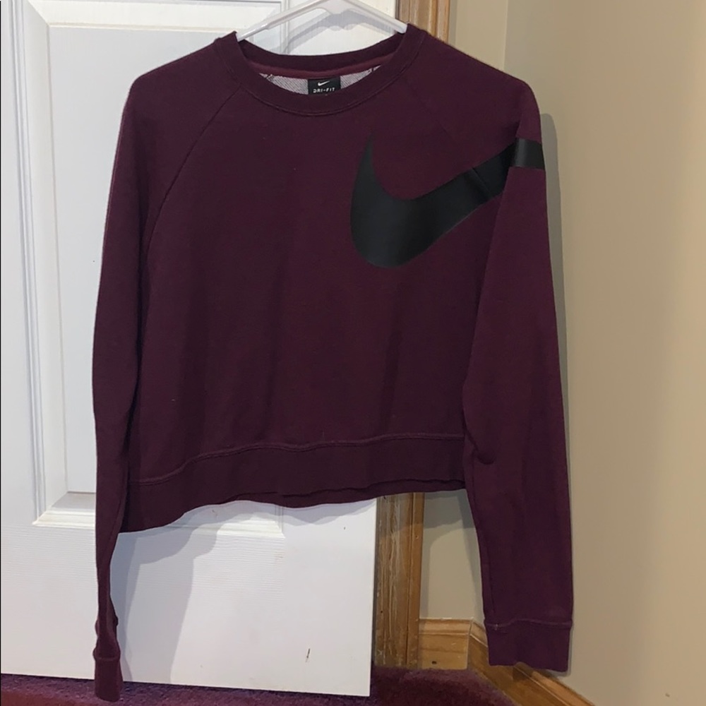 Purple Cropped Nike Sweatshirt